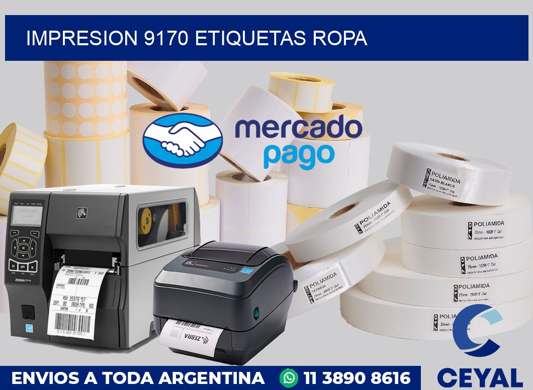 impresion 9170 etiquetas ropa