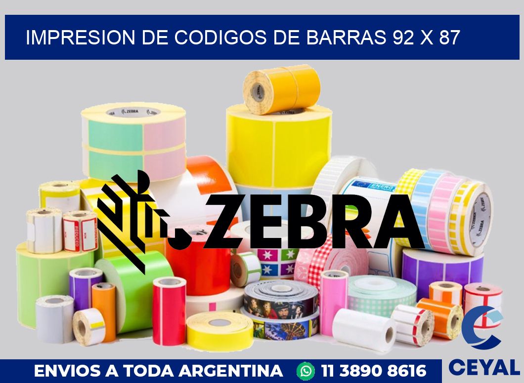 impresion de codigos de barras 92 x 87