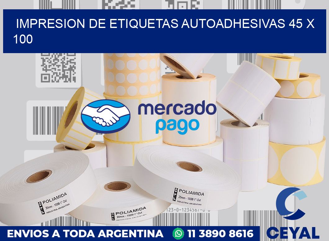 impresion de etiquetas autoadhesivas 45 x 100