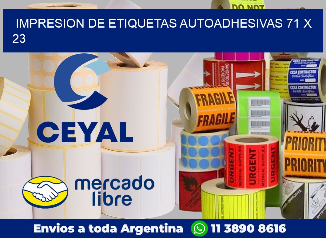 impresion de etiquetas autoadhesivas 71 x 23