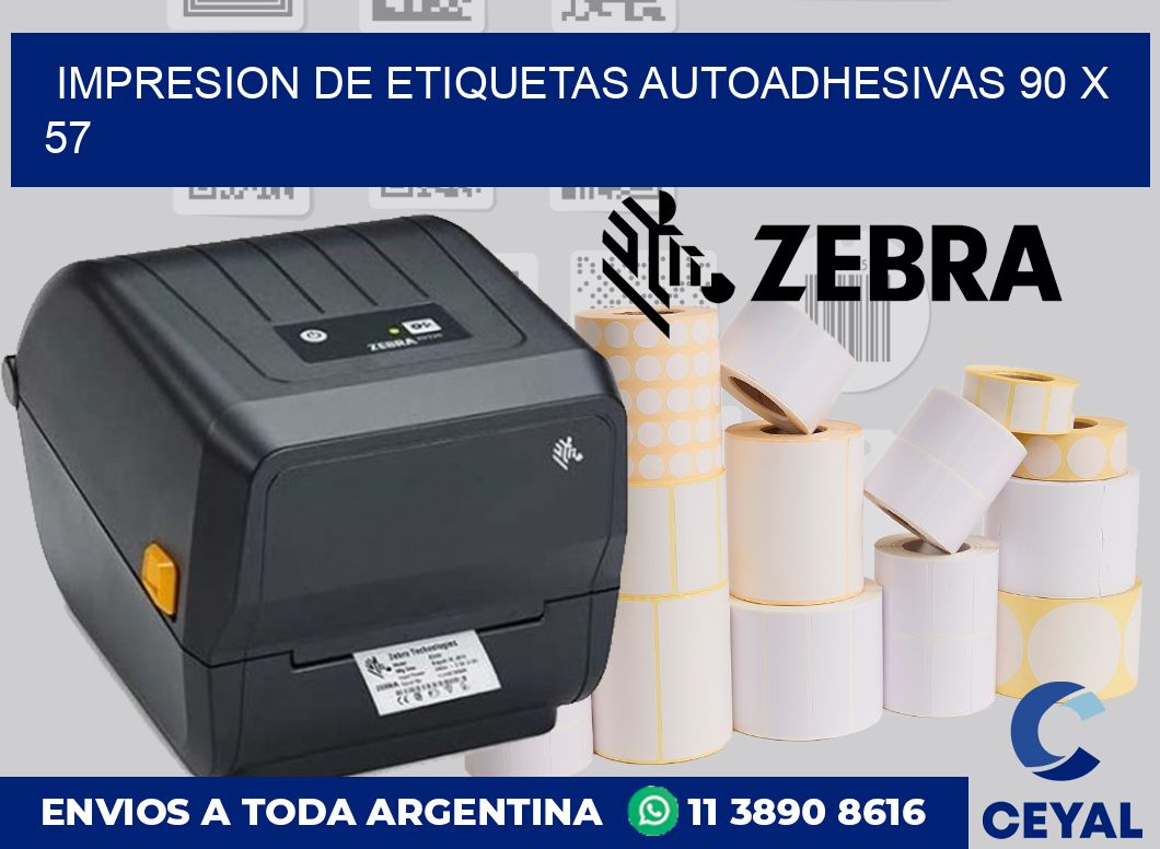 impresion de etiquetas autoadhesivas 90 x 57