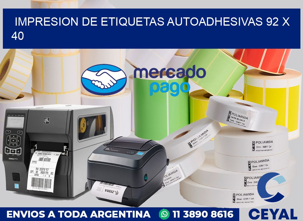 impresion de etiquetas autoadhesivas 92 x 40