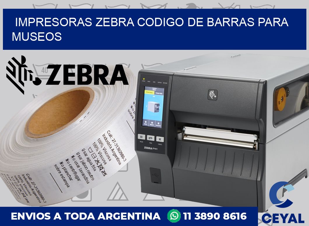 impresoras zebra codigo de barras para Museos