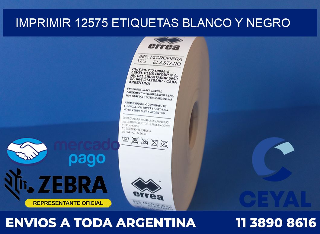 imprimir 12575 etiquetas blanco y negro