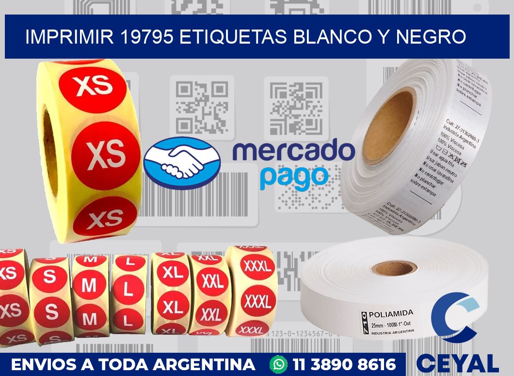 imprimir 19795 etiquetas blanco y negro