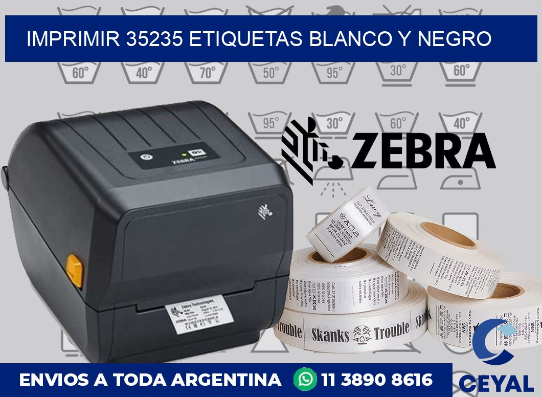 imprimir 35235 etiquetas blanco y negro