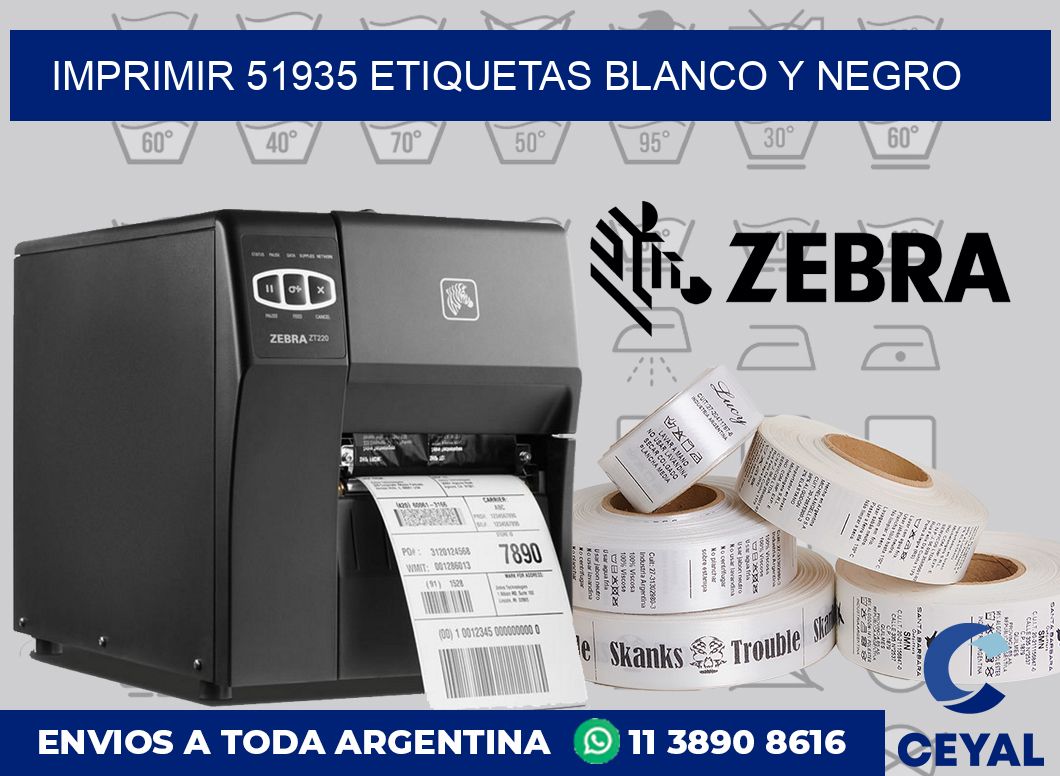 imprimir 51935 etiquetas blanco y negro