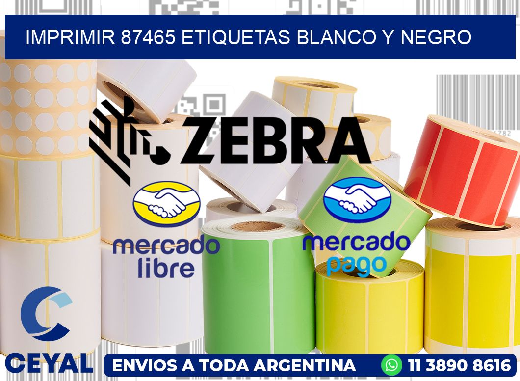 imprimir 87465 etiquetas blanco y negro