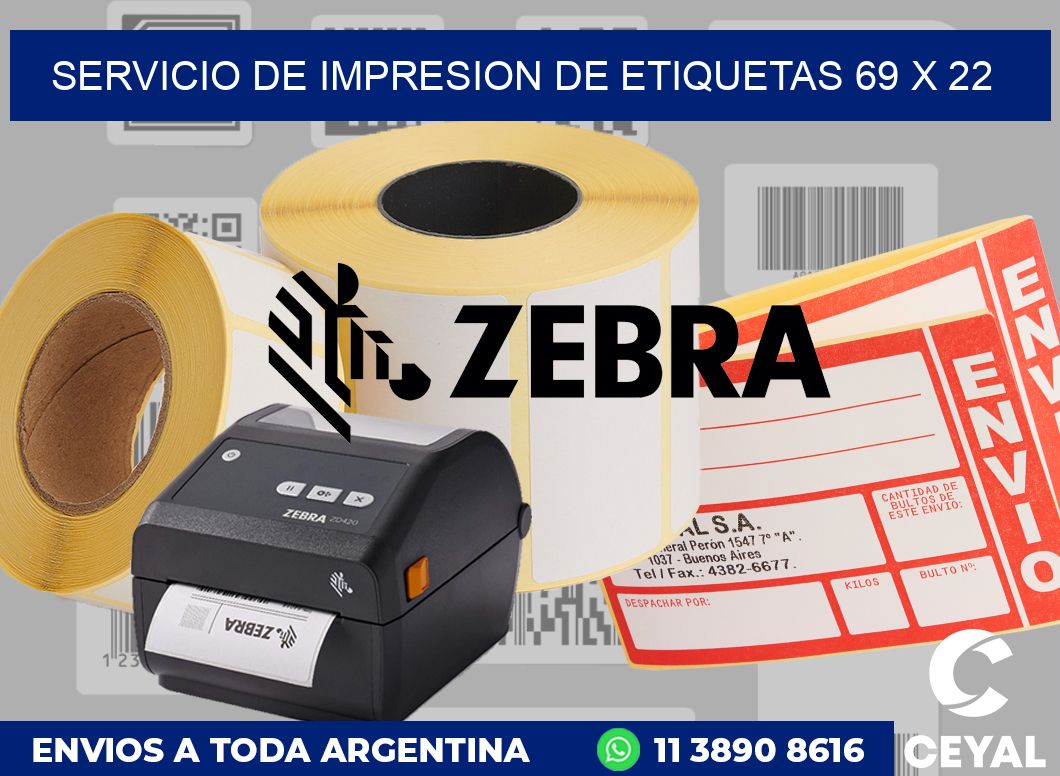 servicio de impresion de etiquetas 69 x 22