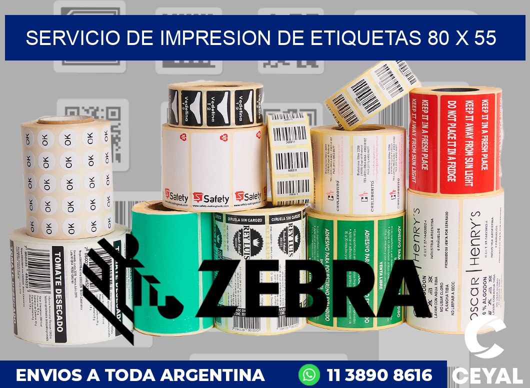 servicio de impresion de etiquetas 80 x 55