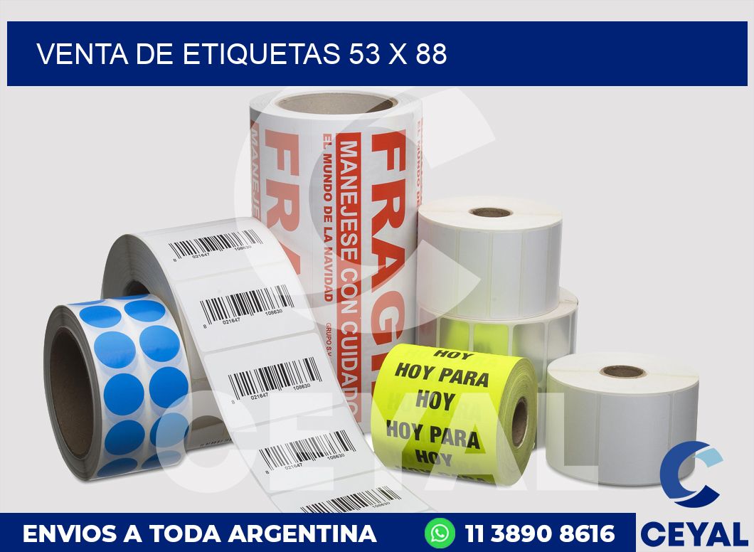 venta de etiquetas 53 x 88