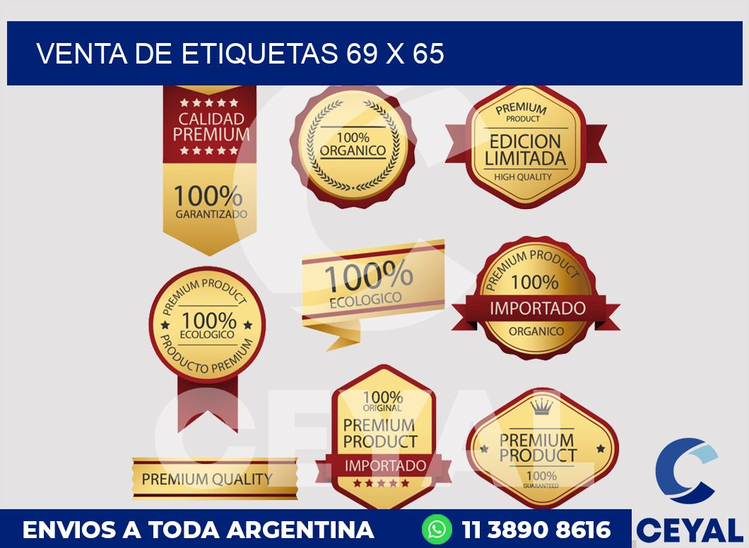 venta de etiquetas 69 x 65