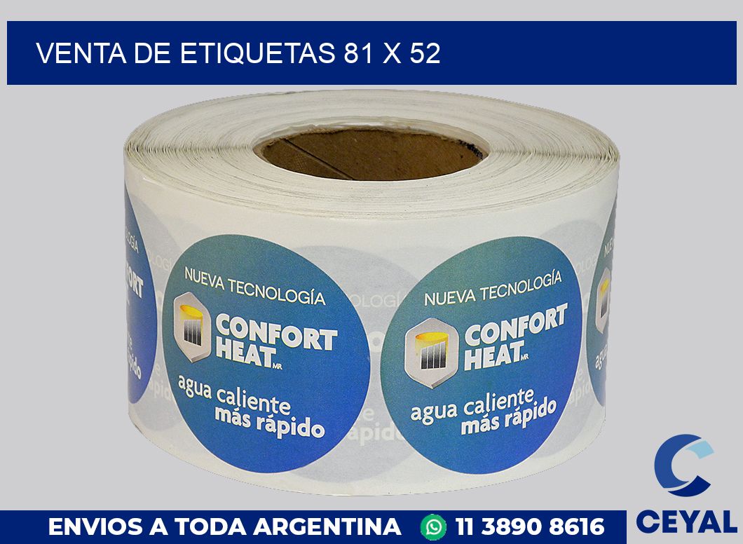 venta de etiquetas 81 x 52