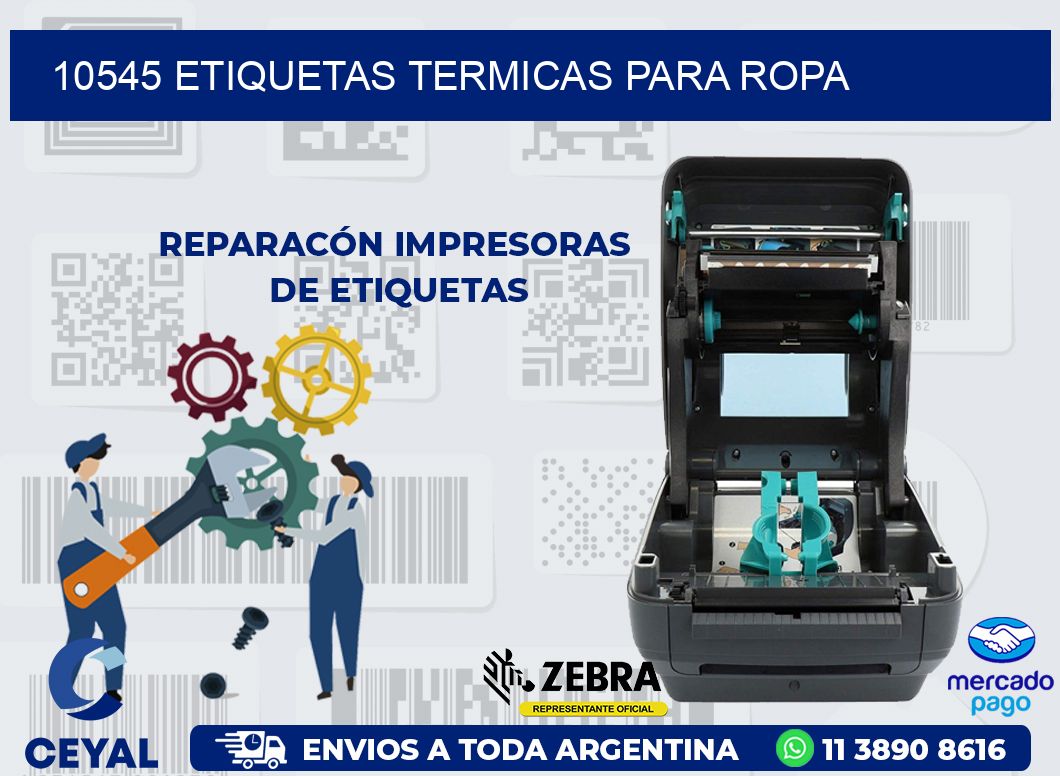 10545 ETIQUETAS TERMICAS PARA ROPA