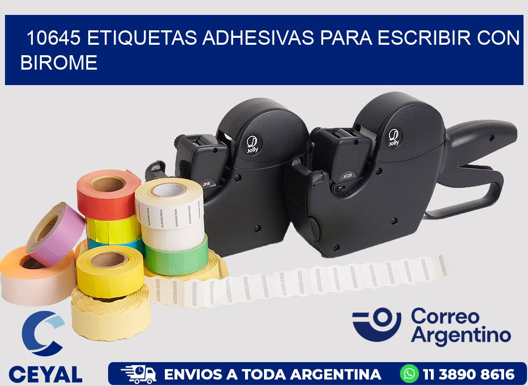 10645 ETIQUETAS ADHESIVAS PARA ESCRIBIR CON BIROME