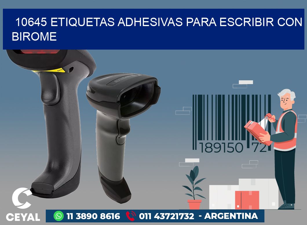 10645 ETIQUETAS ADHESIVAS PARA ESCRIBIR CON BIROME