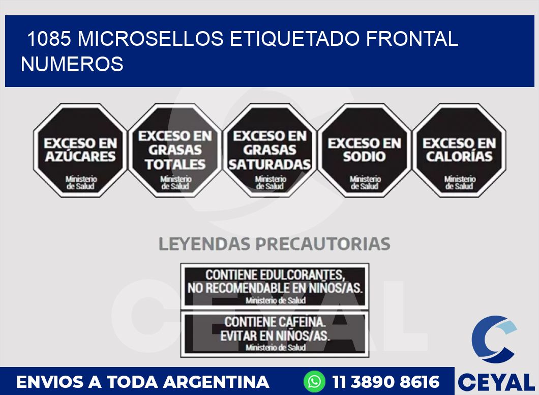 1085 MICROSELLOS ETIQUETADO FRONTAL NUMEROS