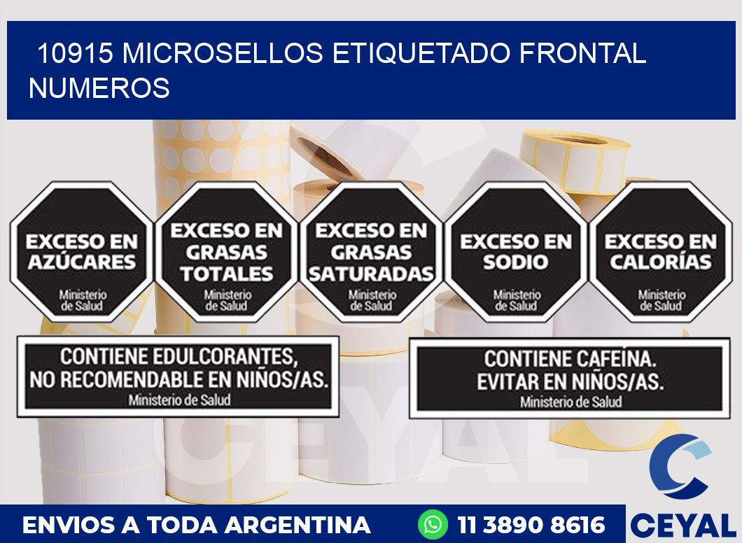 10915 MICROSELLOS ETIQUETADO FRONTAL NUMEROS