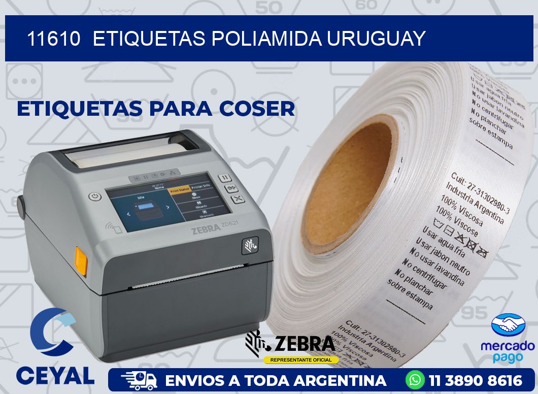 11610  ETIQUETAS POLIAMIDA URUGUAY
