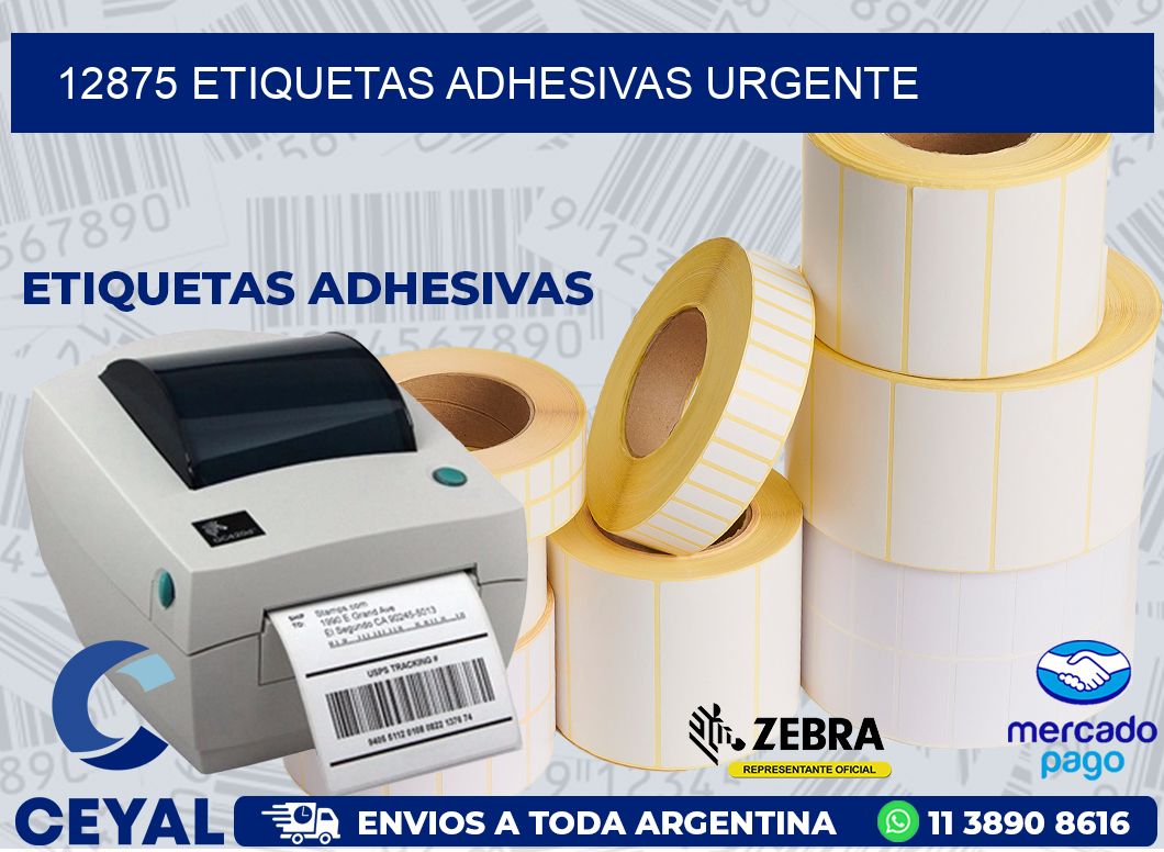 12875 ETIQUETAS ADHESIVAS URGENTE