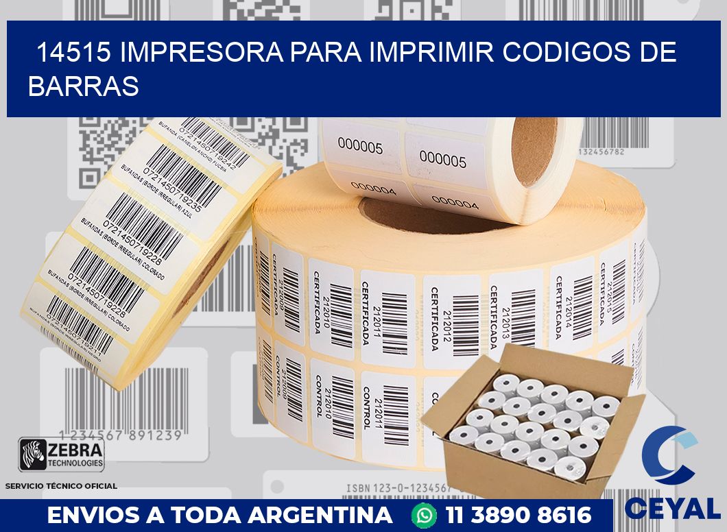 14515 IMPRESORA PARA IMPRIMIR CODIGOS DE BARRAS