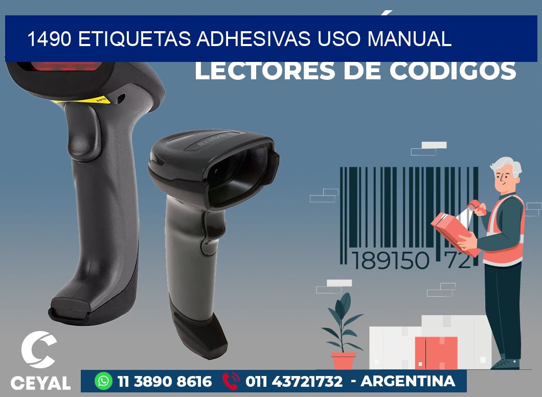 1490 ETIQUETAS ADHESIVAS USO MANUAL