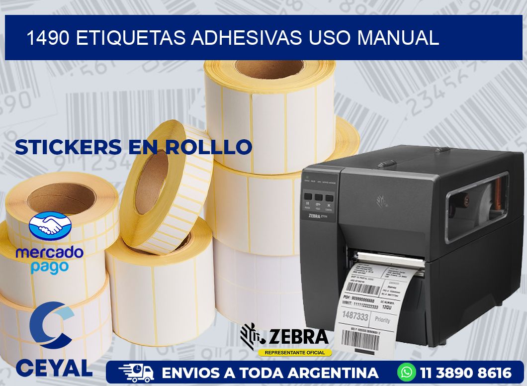1490 ETIQUETAS ADHESIVAS USO MANUAL