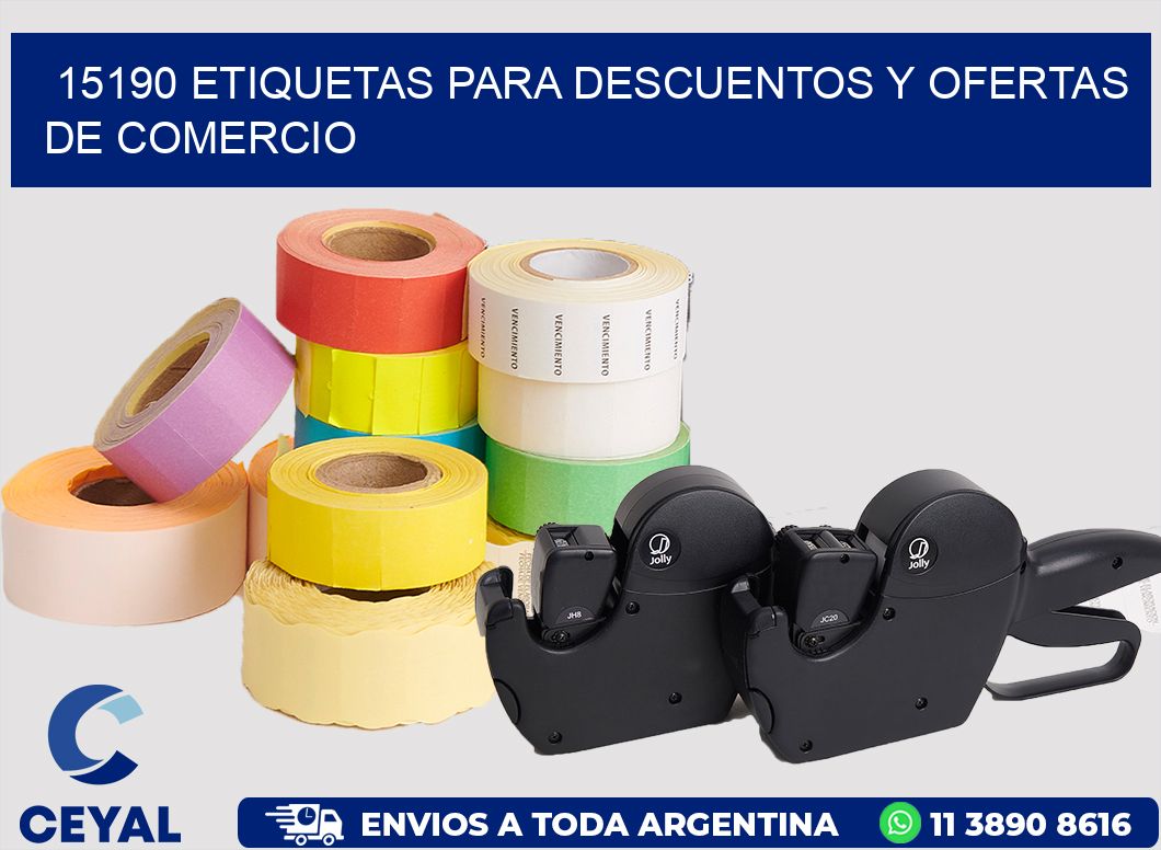 15190 ETIQUETAS PARA DESCUENTOS Y OFERTAS DE COMERCIO