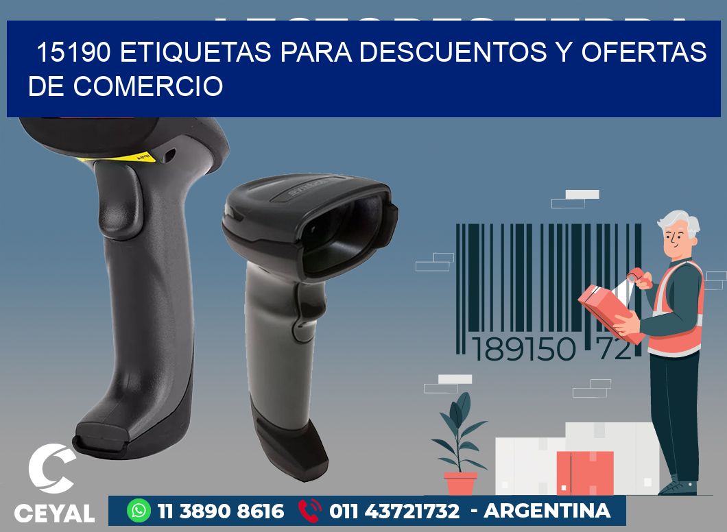 15190 ETIQUETAS PARA DESCUENTOS Y OFERTAS DE COMERCIO