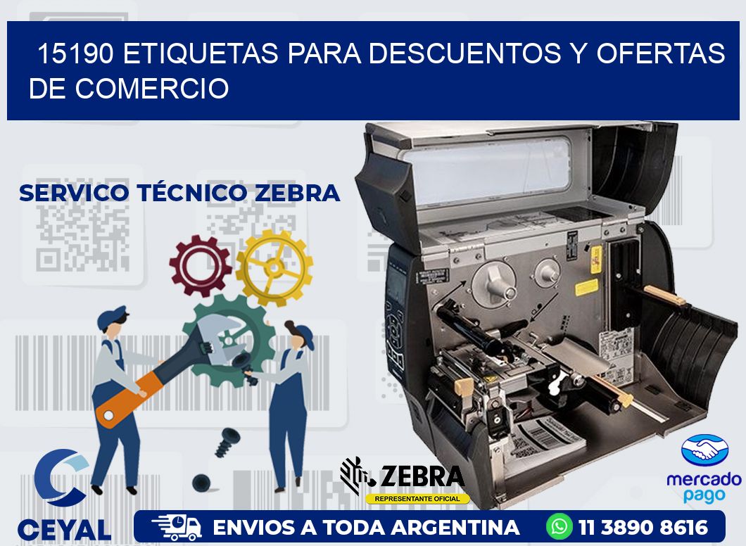 15190 ETIQUETAS PARA DESCUENTOS Y OFERTAS DE COMERCIO
