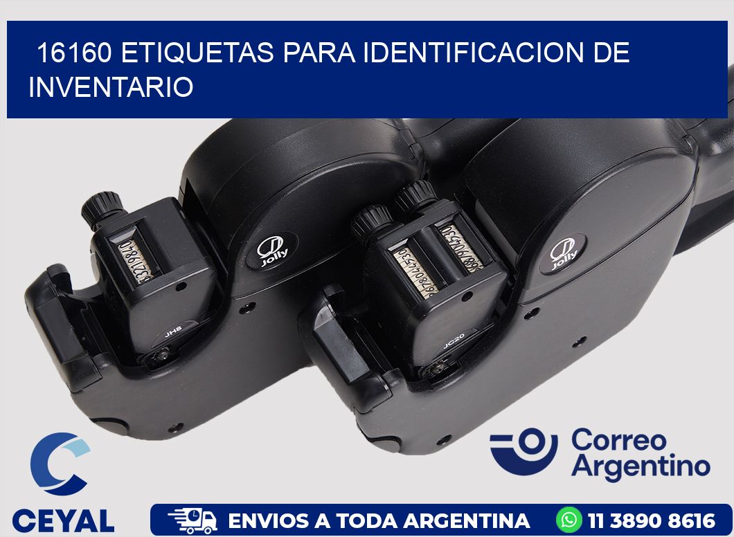 16160 ETIQUETAS PARA IDENTIFICACION DE INVENTARIO