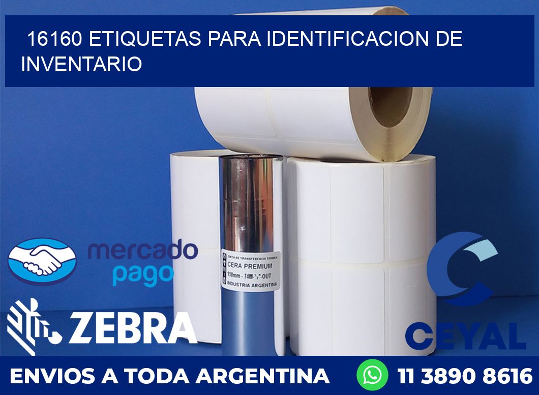 16160 ETIQUETAS PARA IDENTIFICACION DE INVENTARIO
