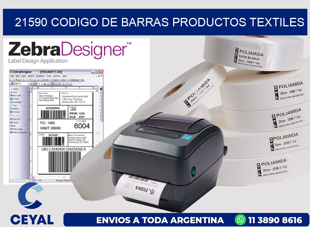 21590 CODIGO DE BARRAS PRODUCTOS TEXTILES