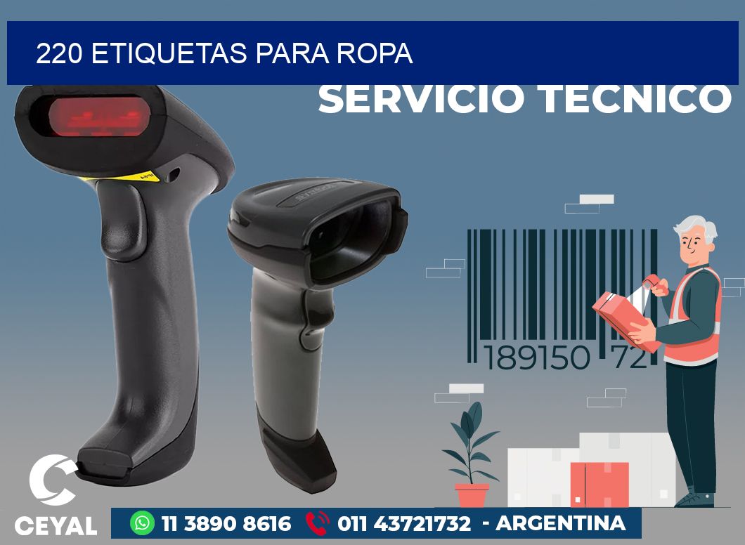 220 ETIQUETAS PARA ROPA