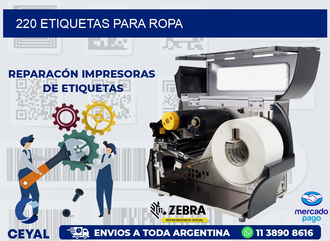 220 ETIQUETAS PARA ROPA