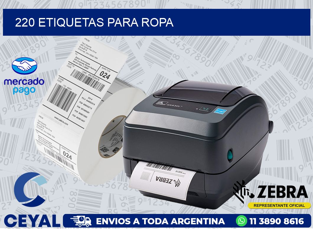 220 ETIQUETAS PARA ROPA