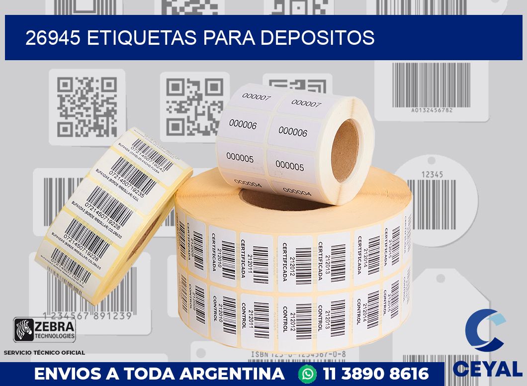 26945 ETIQUETAS PARA DEPOSITOS