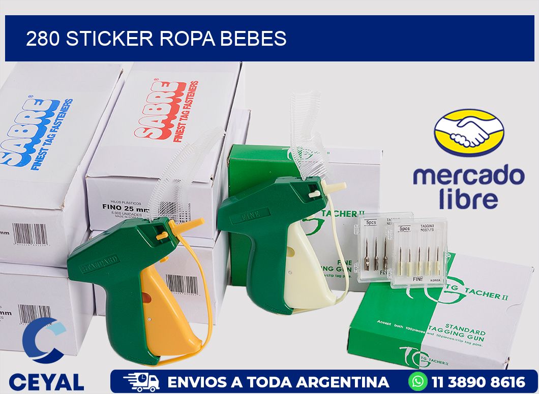 280 STICKER ROPA BEBES