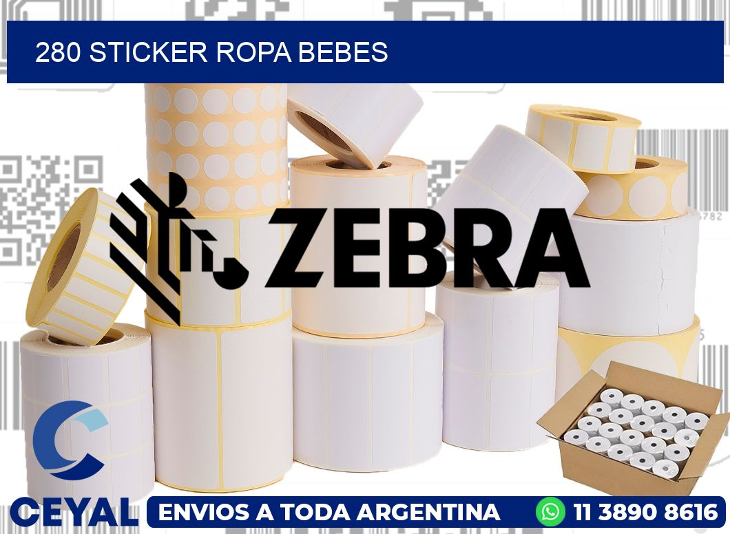 280 STICKER ROPA BEBES