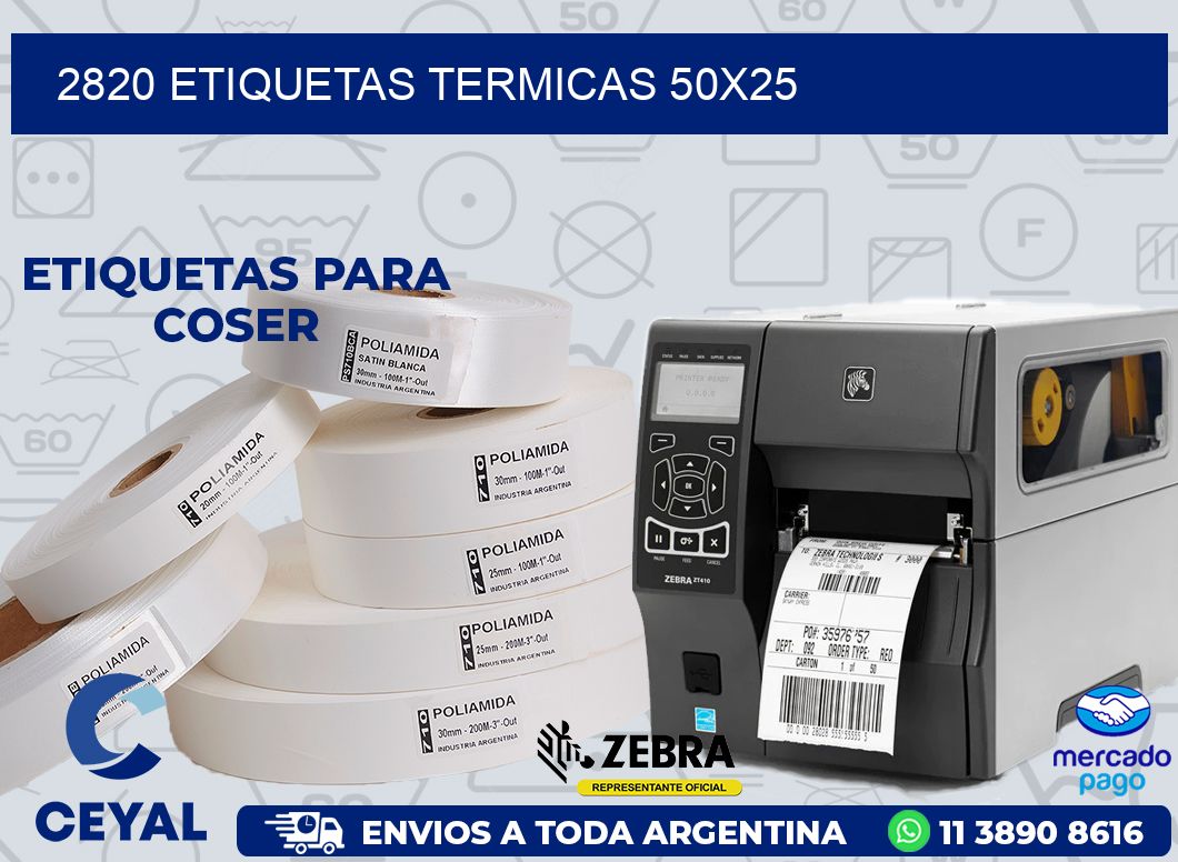 2820 ETIQUETAS TERMICAS 50X25