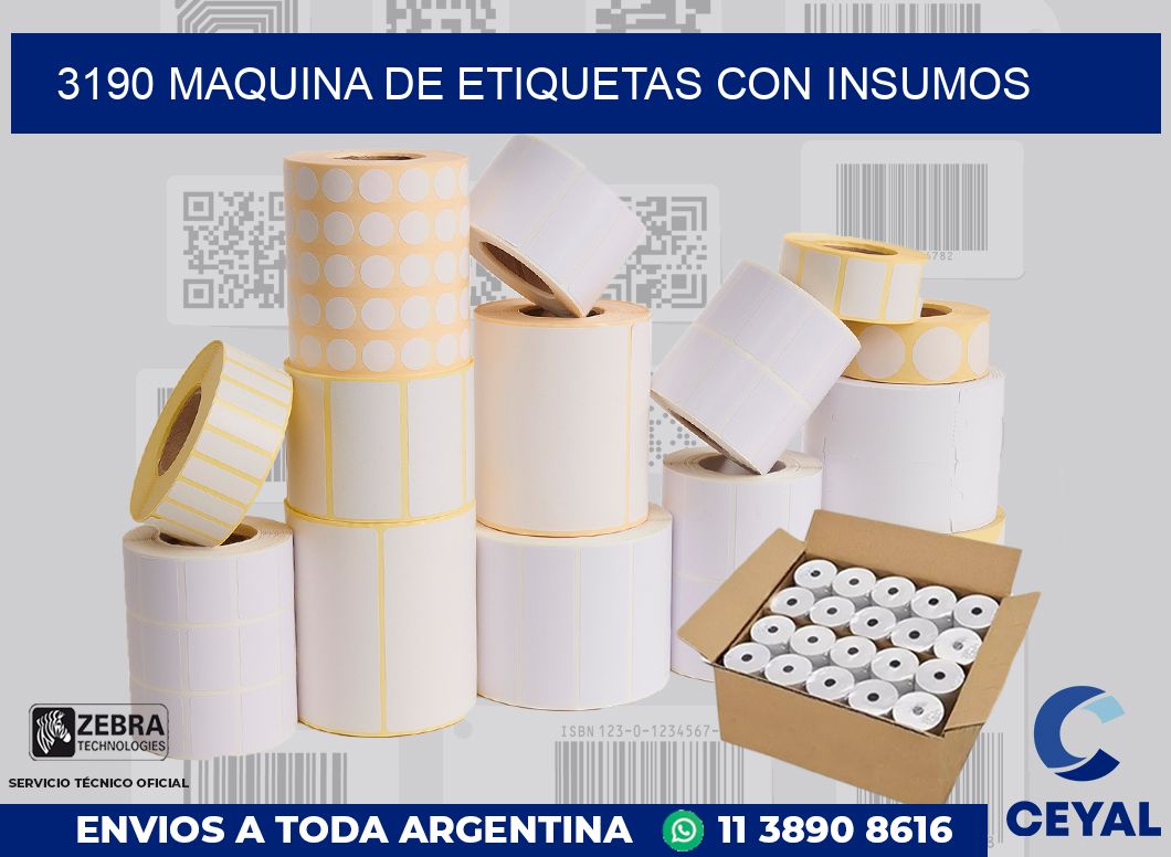 3190 MAQUINA DE ETIQUETAS CON INSUMOS
