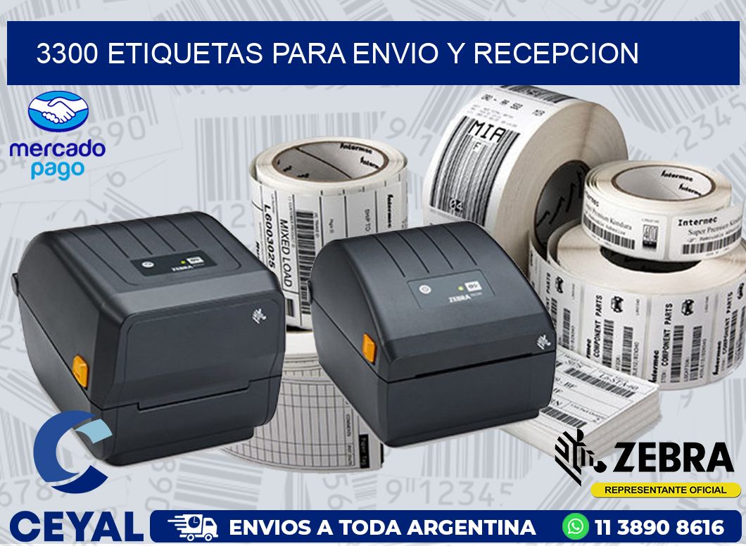 3300 ETIQUETAS PARA ENVIO Y RECEPCION