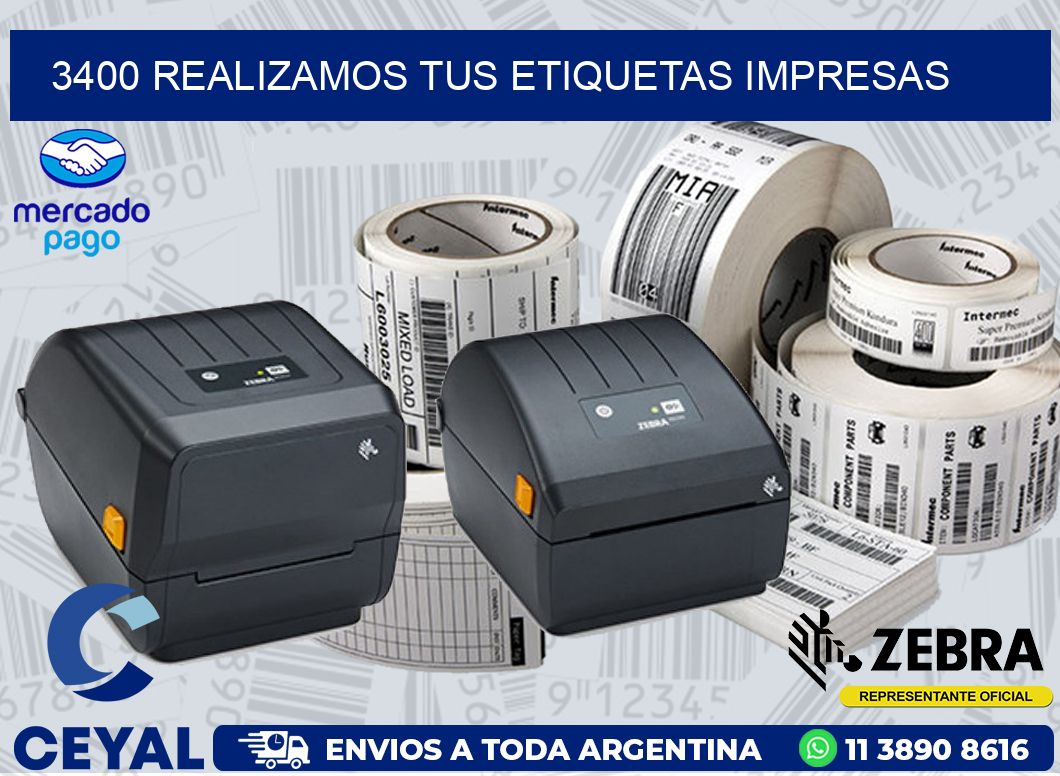 3400 REALIZAMOS TUS ETIQUETAS IMPRESAS