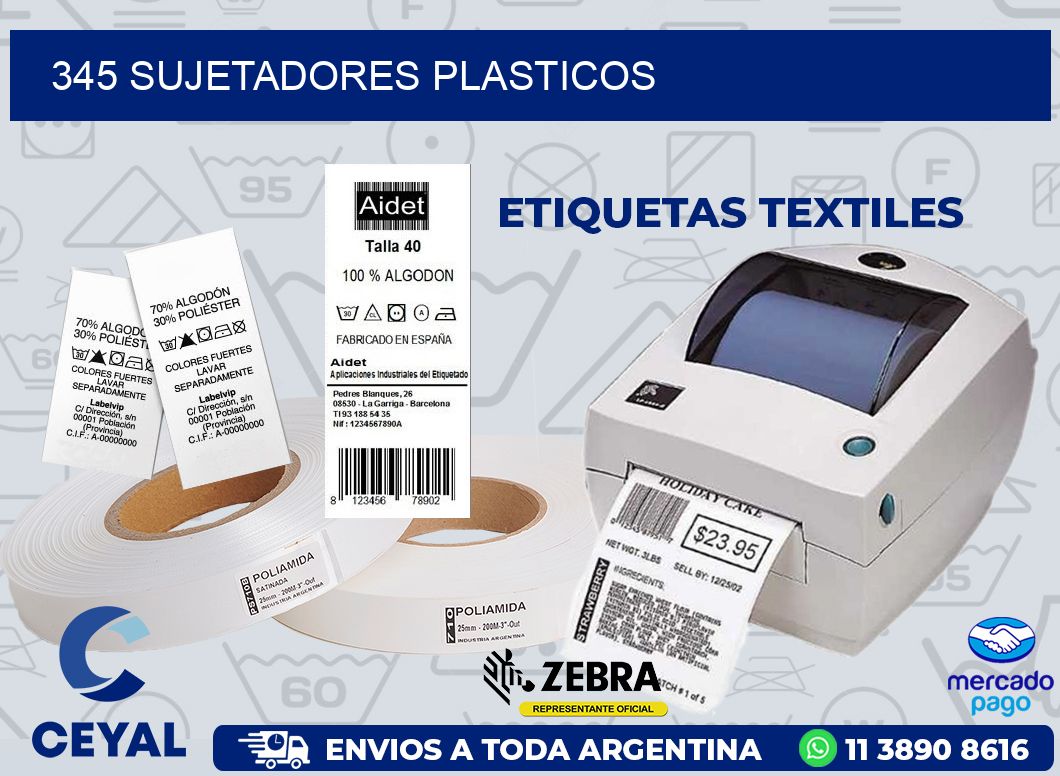 345 SUJETADORES PLASTICOS