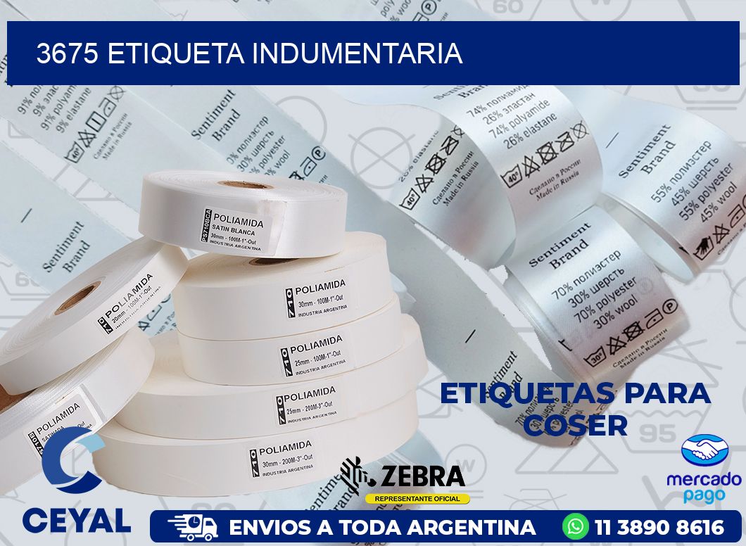 3675 ETIQUETA INDUMENTARIA