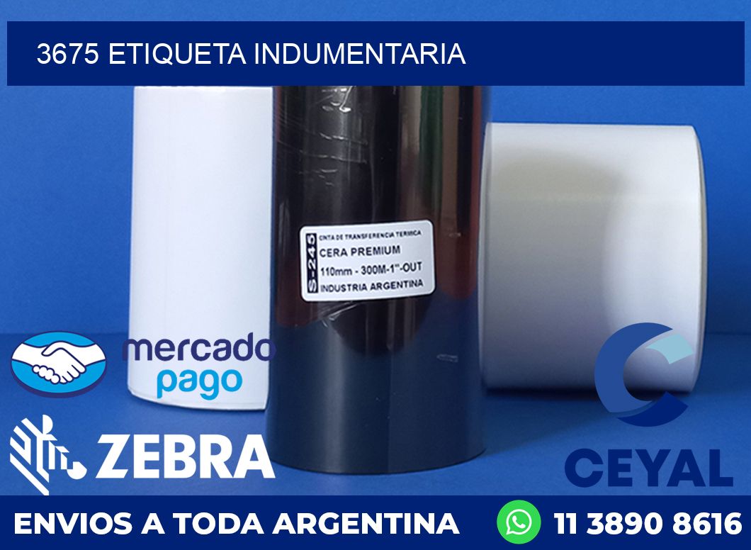 3675 ETIQUETA INDUMENTARIA