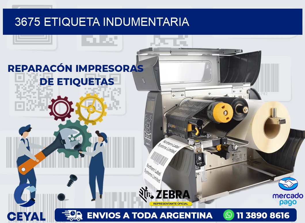 3675 ETIQUETA INDUMENTARIA