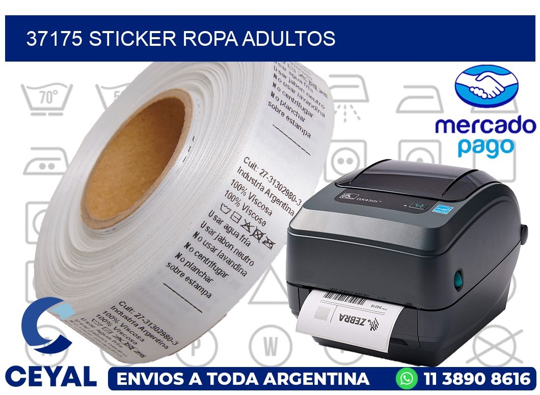 37175 STICKER ROPA ADULTOS