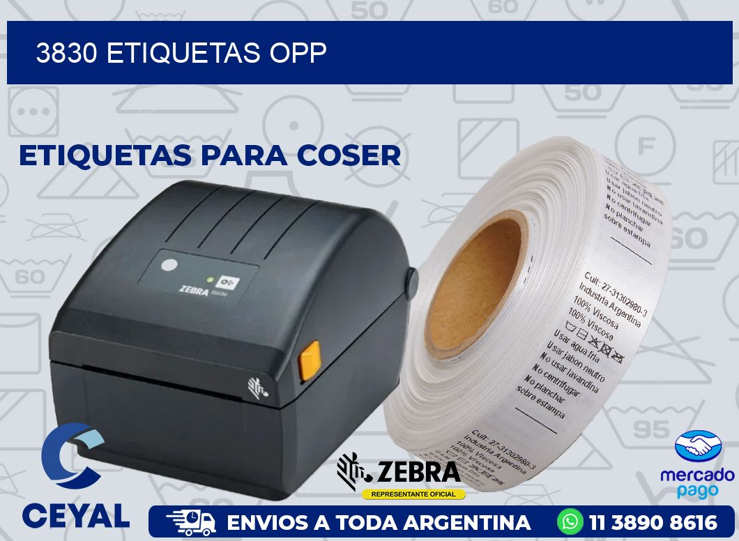 3830 ETIQUETAS OPP