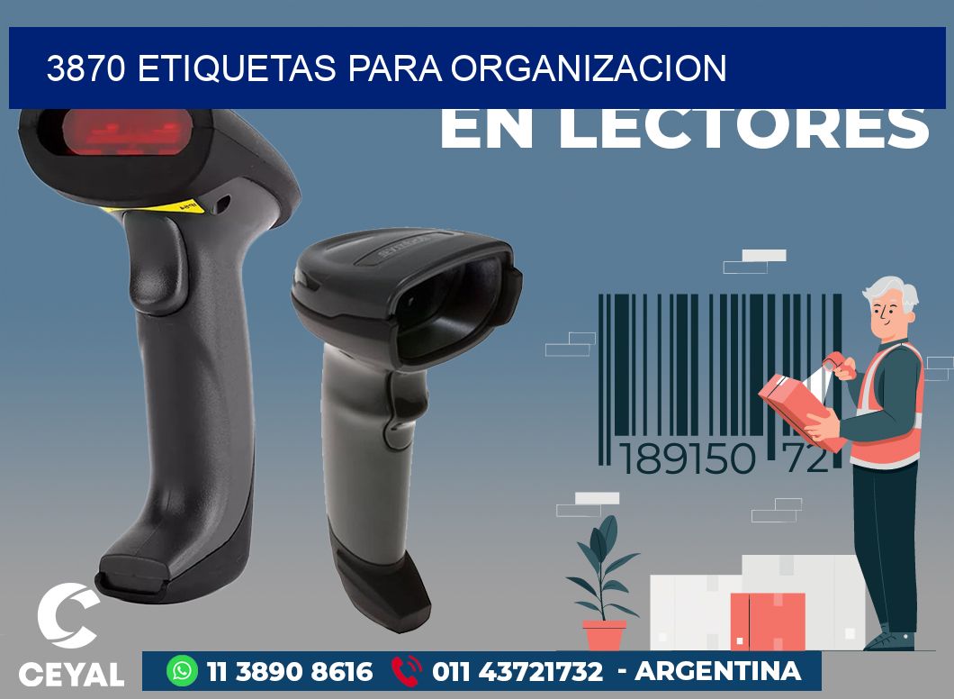3870 ETIQUETAS PARA ORGANIZACION